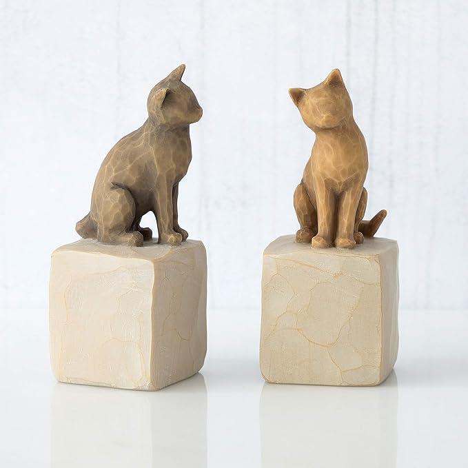 Willow Tree Love My Cat (Dark), Sculpted Hand-Painted Figure