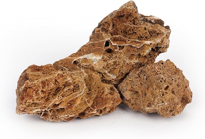 LANDEN Maple Leaves Stone Natural Rocks (18lbs, 3~9 inches,9pcs) for Aquarium, Paludarium, Terrariums, Decorative of Forest Creeks, lakesides, and Streams