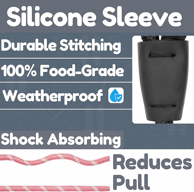 Premium 6 Ft Dog Leash - Two Extra Padded Handles, Heavy Duty Leashes for Medium Dogs to Large Breeds, Reflective, Shock-Absorbing, Anti-Pull Rope Leash, Strong Pet Lead for Everyday Walks - Roam Gear