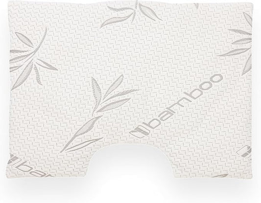 Topper, Cooling Shredded Memory Foam Filling - Adjustable for Shoulders & Side Sleepers. Zipper Access to Add/Remove Fill for Best Sleeping: Top Medium/High Density Support