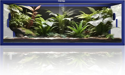 85 Gallon Snake Enclosure, Front Opening Reptile Tank for Easy Maintenance, Reptile Terrarium with Top Screen Ventilation 48''x24''x18''