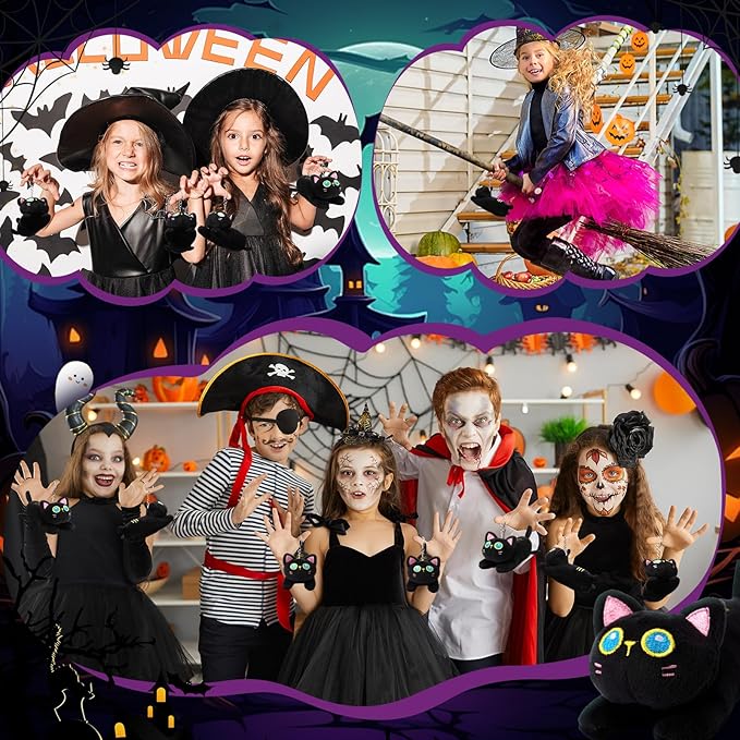 Zomiboo 9 Pcs Cat Stuffed Animals Bulk Mini Plush Cat Pig Stuffed Kitten Soft Doll Piggy Plush Toys Ornament for DIY Keychain Halloween Classroom School Pet Animals Party Favors(Lively Style)