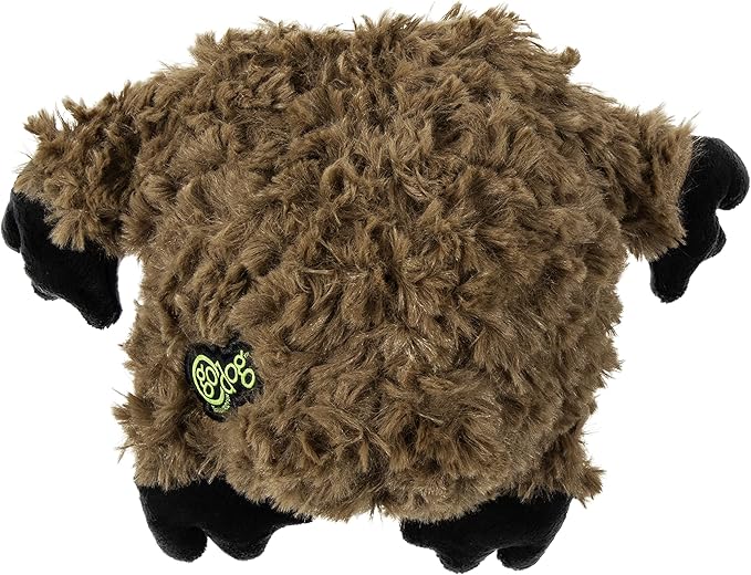 goDog PlayClean Sloth Squeaky Plush Dog Toy with Odor-Eliminating Essential Oils, Chew Guard Technology - Brown, Small