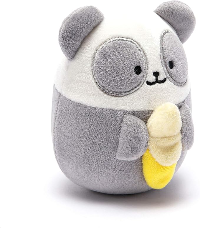 Anirollz Stuffed Animal Plush Toy – 3.5" Small Fabric Squishy Ball Doll | Soft, Warm, Cute, Comfort, Safe | Birthday Pillow with Kawaii Panda Bear with Banana Pandaroll