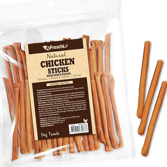 AFreschi Natural Chicken Sticks (Mini) 24 oz, All Natural, Grain-Free, High-Protein, Healthy & Easily Digestible, Soft Texture