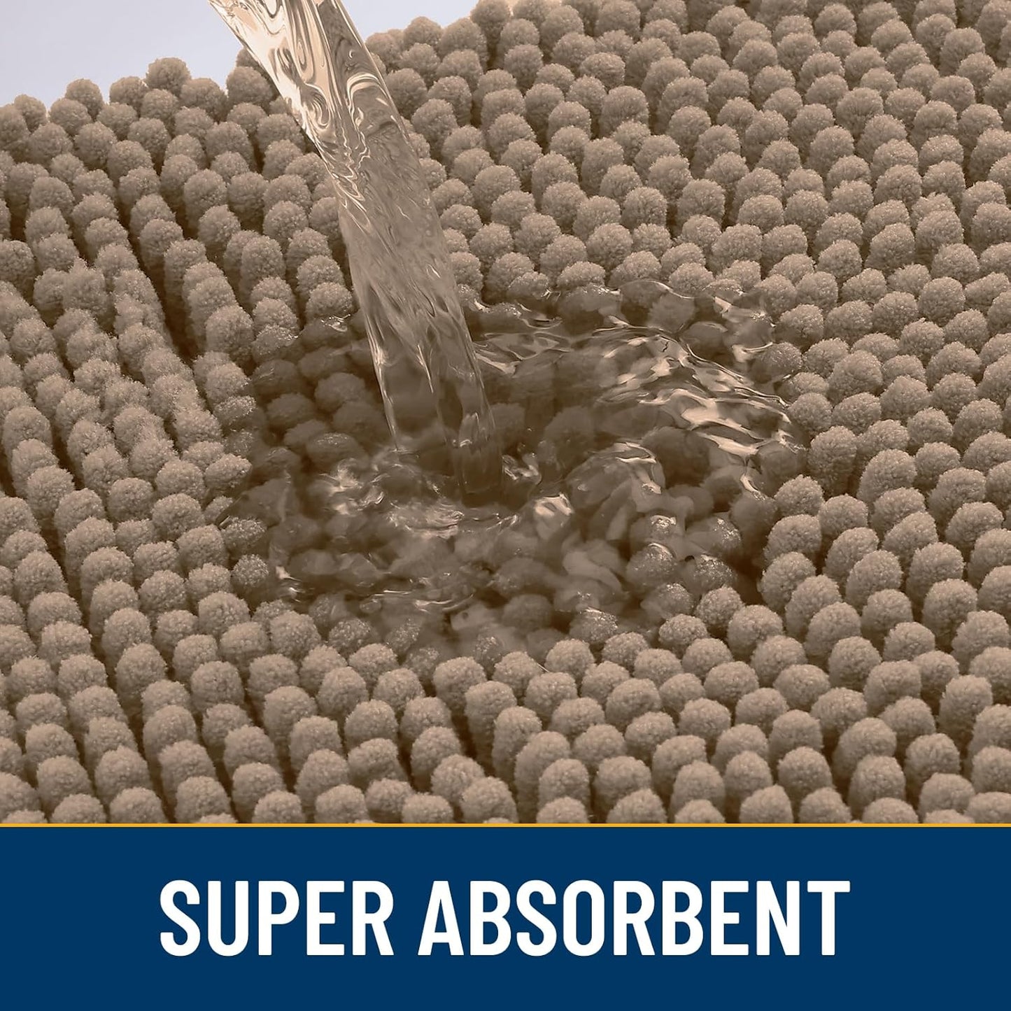 Smiry Dog Door Mat for Muddy Paws 47x32, Absorbs Moisture and Dirt Doormat, Non-Slip Washable Quick Dry Chenille Front Door Mat Indoor Entrance, Entryway Carpet for Inside Floor, Camel