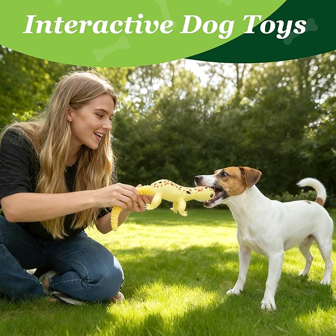 Prime Pets 5 Pack Dog Squeaky Toys, Plush Stuffed Animal Dog Toys, Value Bundle Assortment Dog Toy for Large Medium Small Dogs, Interactive Dog Chew Toy