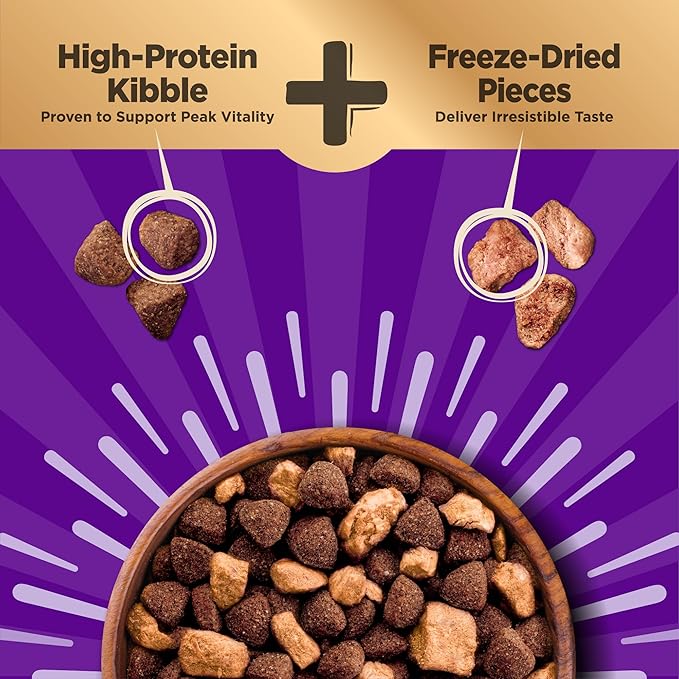 Wellness CORE+ Puppy Dry Dog Food with Freeze Dried Pieces, Grain Free, High Protein, Natural, Chicken & Turkey Recipe, (10-Pound Bag)