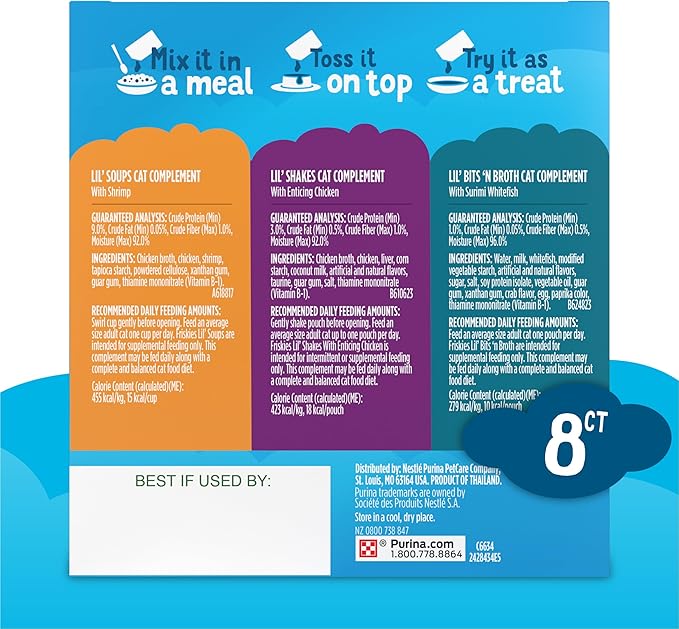 Purina Friskies All-Star Faves Wet Cat Food Complements Variety Pack - 8 ct. Box