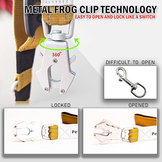 Tactical Dog Harness with Leash; Military Dog Vest + Bungee Leash; No-Pull Vest and Leash Beige (Brown) XL