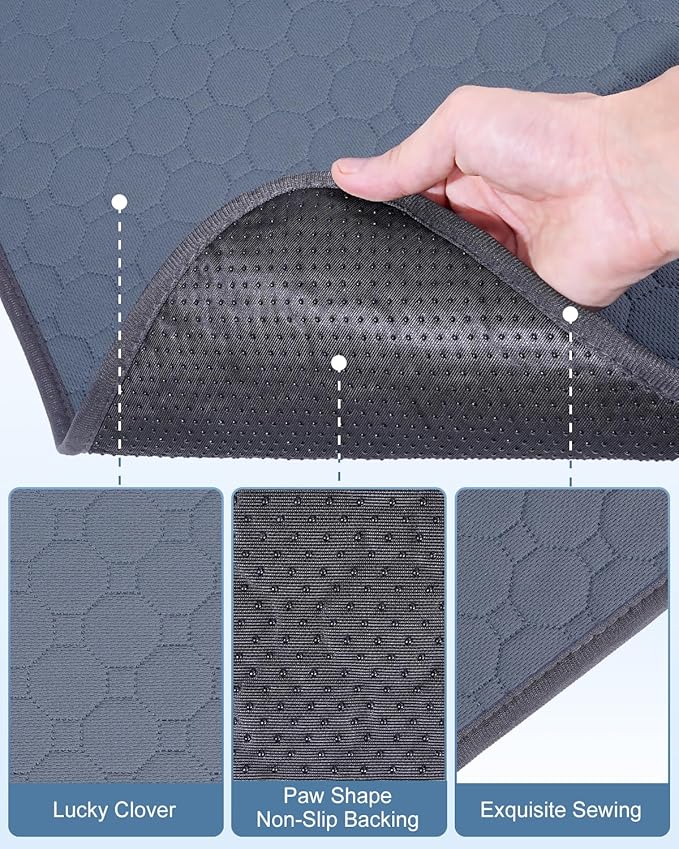 4 Pack 24 x 18 Inch Guinea Pig Cage Absorbent Liner Reusable Waterproof Super Absorbent Guinea Pig Urine Pad Non-Slip Mat for Small Animals Rabbit Hamster Rat. Washable Guinea Pig Bedding