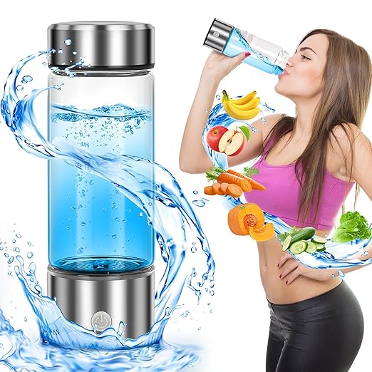 Hydrogen Water Bottle, ShineMe Hydrogen Water Bottle Generator, 3 Minutes Quick Electrolysis, Hydrogen Water Machine Improve Water for Home, Travel, Exercise and Daily Drinking