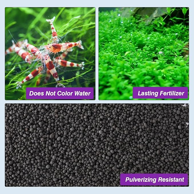 Upgraded Aquarium Soil Water Grass Mud, Ideal for Fish Tank Aquascaping Aquarium Substrate Soil for Plants and Shrimps, No Need to Wash (8.8 Pounds)