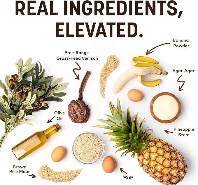 Earth Animal No Hide Medium Venison Flavored Natural Rawhide Free Dog Chews Long Lasting Chew Sticks | Treats for Large Dogs | Great for Aggressive Chewers - 6 Count