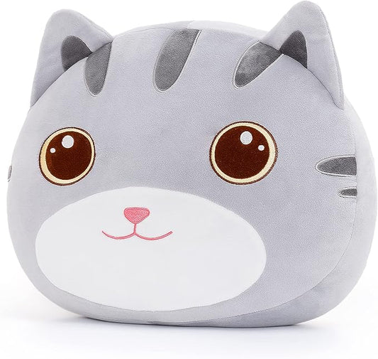 Lazada Cat Plush Kids Pillow Toys Gift for Toddler for Girls Gray 15 Inches