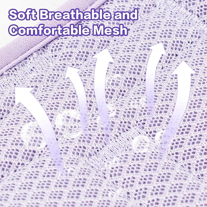 Wisedog Mesh Breathable Dog Harness: No Pull Harness with 3 Fast-Release Buckles Adjustable for Walking & Training for Small Medium Large Dogs (Lilac, XS: Neck=10"-14"/Chest=11"-19")