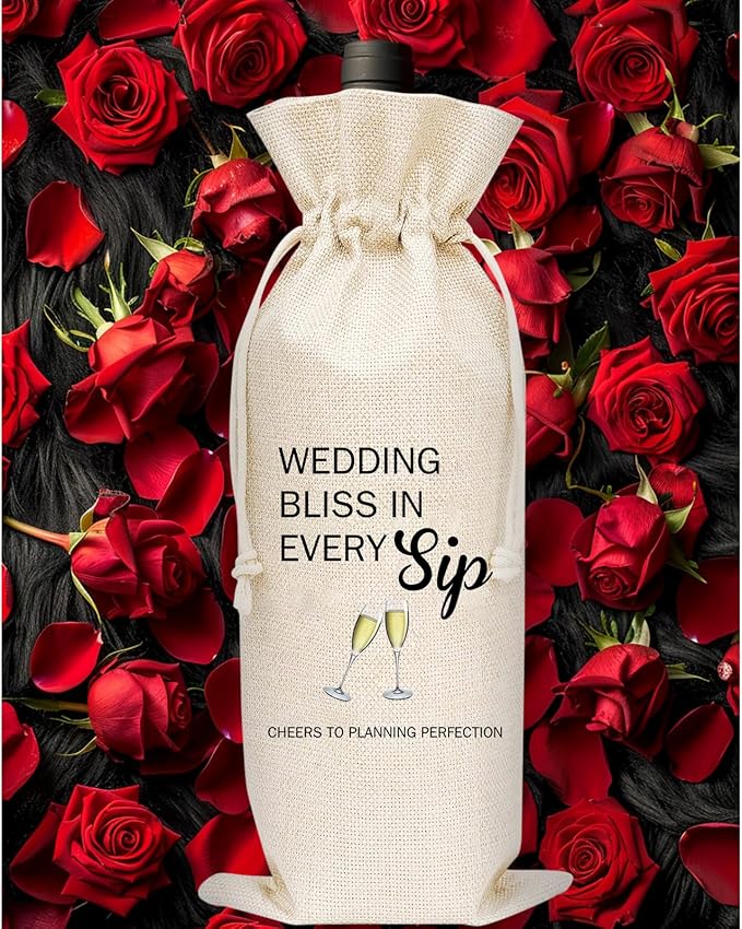 Engagement Gifts Wine Bag for Couples -Newly engagement couple gifts,Fiance Fiancee Gift for Him and Her,she said yes Engaged Gifts for Bridal Wedding Gifts