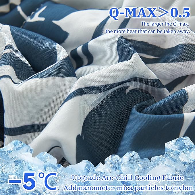 Cooling Pillow Cases for Hot Sleepers - Double Side Arc-Chill Q-Max>0.5 Cooling Fiber Cool Pillow Cases 2 Pack - Breathable Soft Cold Pillow Cases with Hidden Zipper (20" x 30")