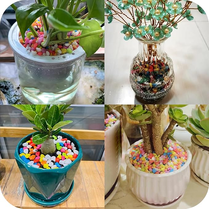 Yellow Pebbles for Crafts, 0.9 Pound Natural Polished Aquarium Gravel, Decorative Pebbles for Indoor Plants, Turtle Tank, Vase, Succulents Cactus, Garden Landscaping