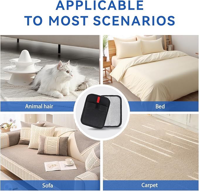 Pet Hair Removal Gloves, Reusable Electrostatic Pet Grooming Gloves for Cats & Dogs' Fall Winter Season, Hair Removal Suitable for Clothes, Carpets, Sofas, Furniture-1 Pcs