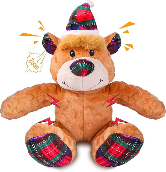 Squeaky Dog Toys, Dog Chew Toys with Crinkle Paper for Puppy, Small, Medium, Large Dogs, Interactive Pet Holiday Toys for Training and Reducing Boredom