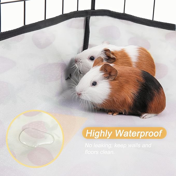 Guinea Pig Cage Liner，Washable Waterproof Oxford Cloth Cage Liners for Small Animals,Hamster Chinchilla Hedgehog Rabbit and Other Small Animals Not Include Cage (28x42 inches)