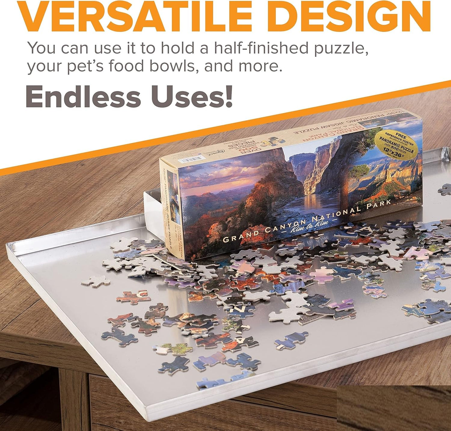 34.65" x 22.17" Metal Replacement Dog Crate Pan Chew Proof Crack Proof Pet Kennel Tray Central Dog Training Crate Pan Pet Supplies, Stainless Steel, 1" H