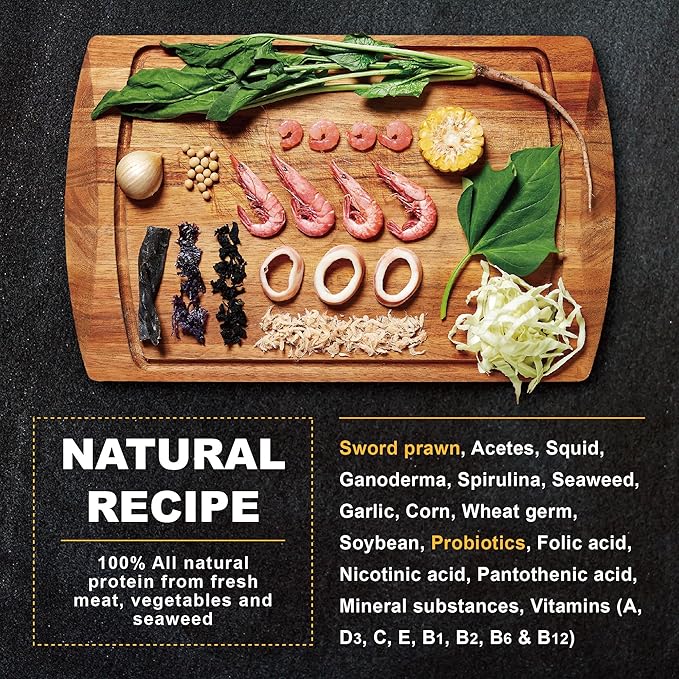 Ultra Fresh Tropical Fish Food, Wild Sword Prawn, Natural Color Enhancement, Slow Sinking Pellet for Discus, Angelfish, Medium Sized Cichlids and Fish, Tropical Excellent Bits 4.6 oz