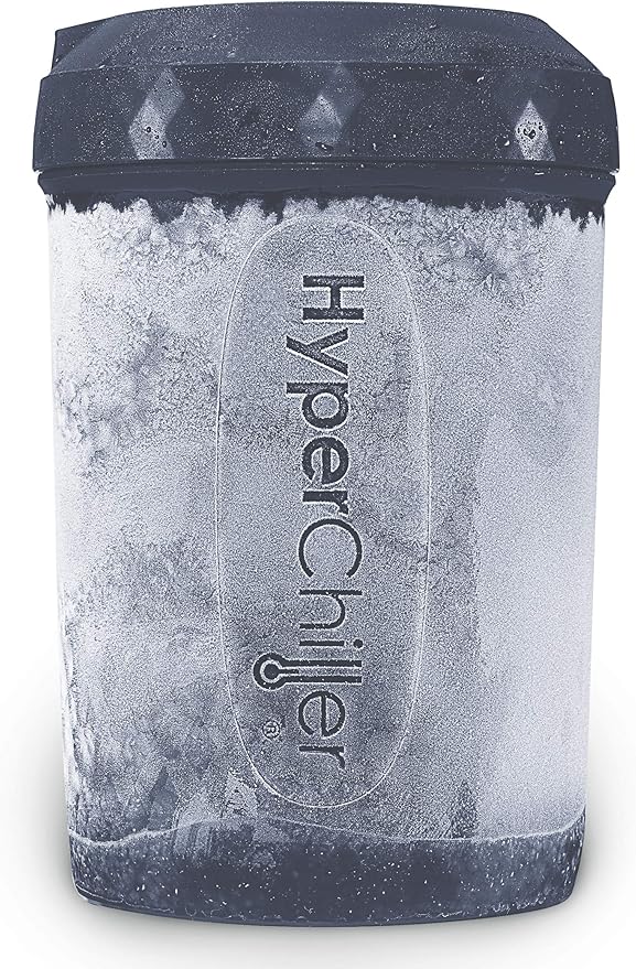 HyperChiller HC2BG# Patented Iced Coffee/Beverage Cooler, NEW, IMPROVED,STRONGER AND MORE DURABLE! Ready in One Minute, Reusable for Iced Tea, Wine, Spirits, Alcohol, Juice, 12.5 Oz, Cobalt