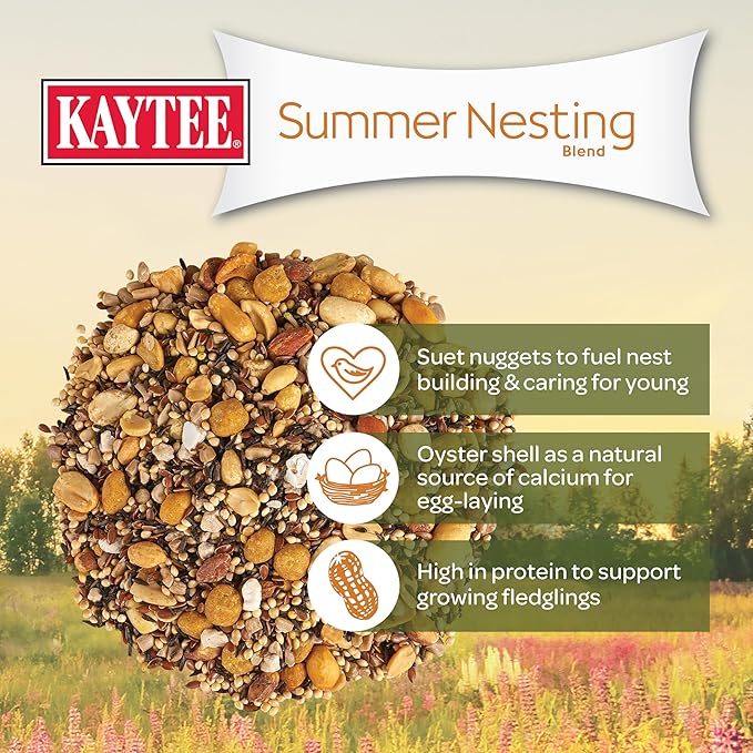 Kaytee Wild Bird Food, Summer Nesting Seed Blend, 8 lb