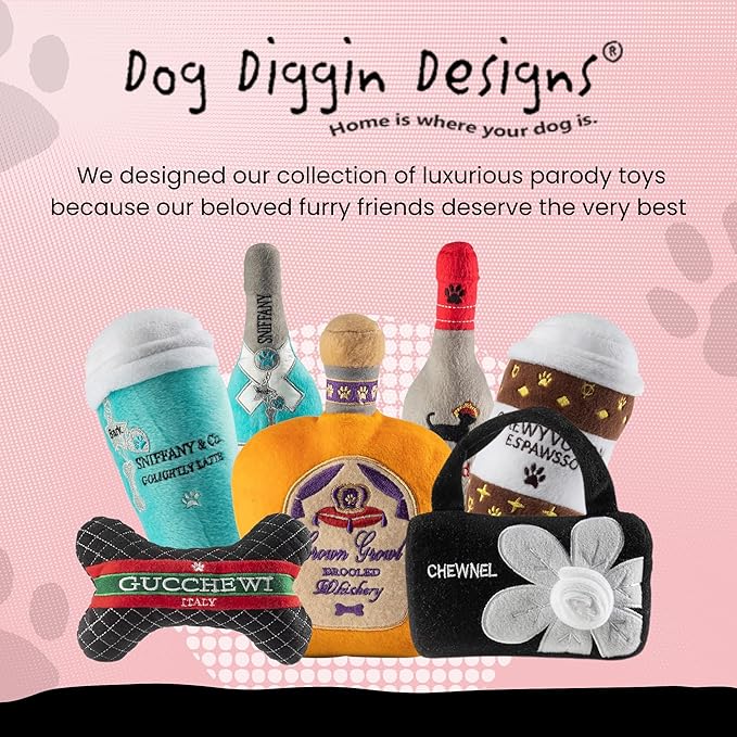 Dog Diggin Designs Runway Pup Collection | Unique Squeaky Plush Dog Toys – High Heel Essentials