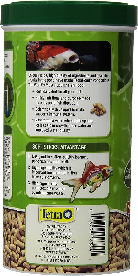 Tetra TetraPond Pond Sticks 3.53 Ounces, Pond Fish Food, for Goldfish and Koi, Pond Pond Sticks, Healthy Nutrition for Goldfish and Koi (Pack of 2)