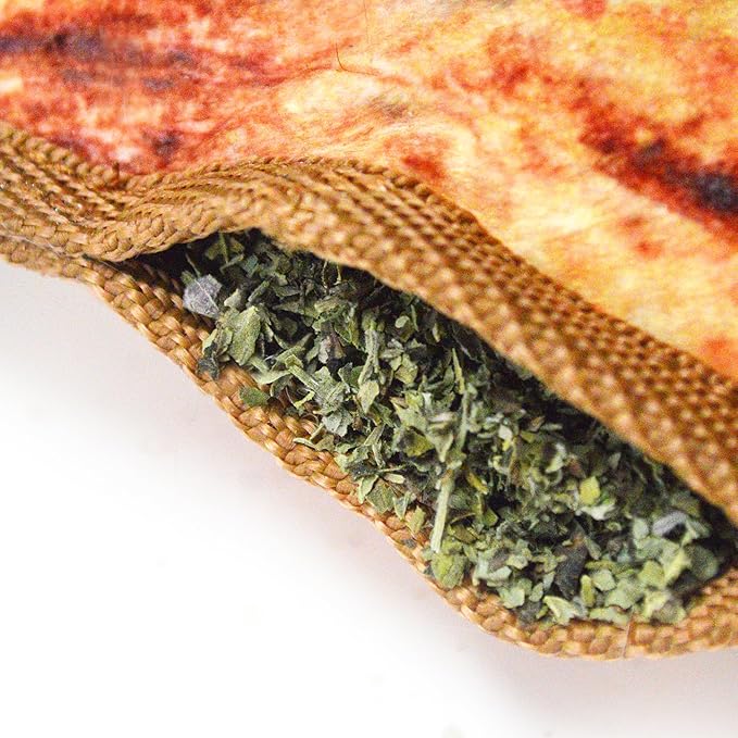 Doggijuana Tuffer Chewer Plush Dog Toy | Funny Dog Toy Plush with Juananip Catnip for Dogs | Calming Aid for Dogs | Interactive Squeaky Chew Toy for Play (Grilled Cheese)