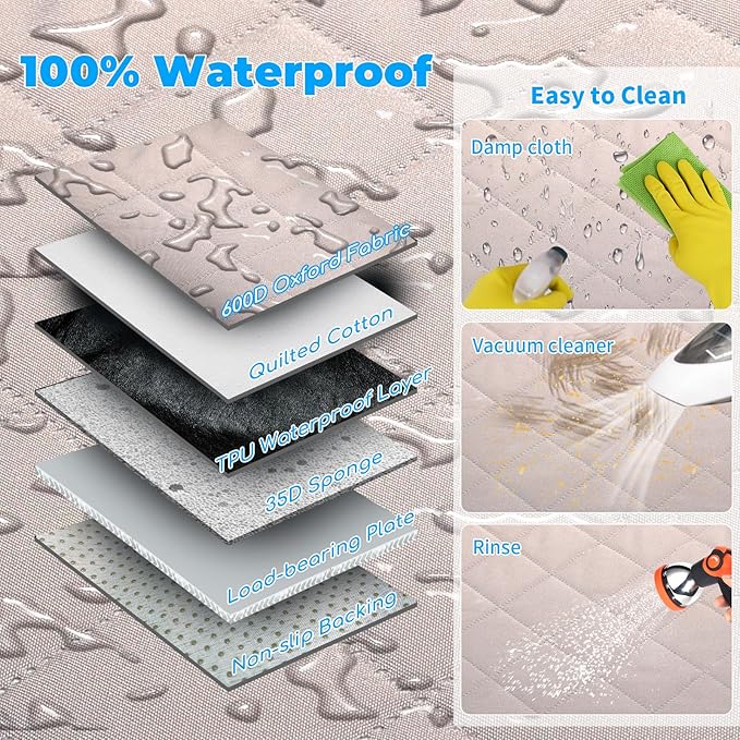 URPOWER XL Dog Back Seat Extender for Crew Cab Truck, Hard Bottom Dog Car Seat Cover Waterproof Dogs Car Hammock Pet Backseat Bed, Pet Truck Accessories for F150 / RAM 1500/ Tundra Crew Cab