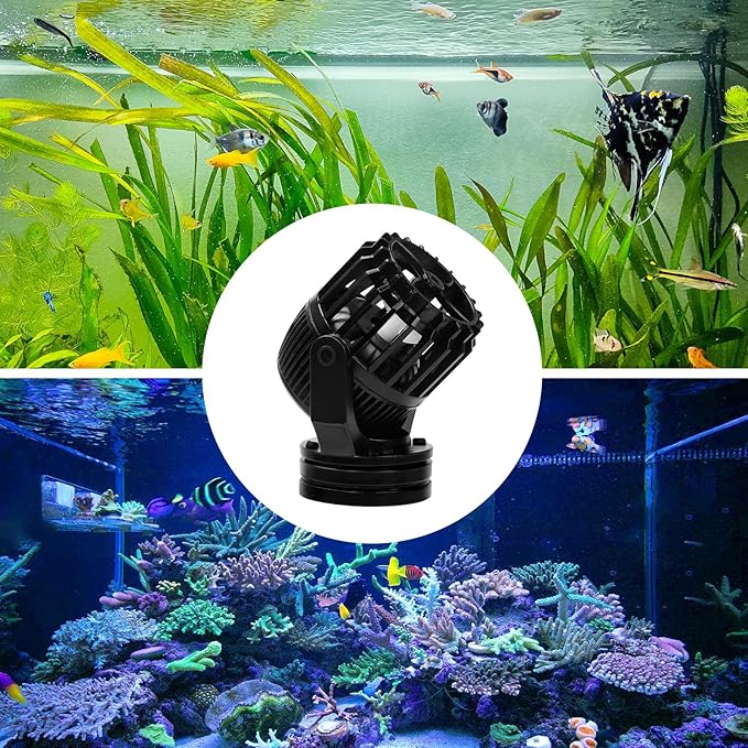 Submersible Pump, Aquarium Wave Maker for 20-60 Gallon Fish Tanks 2133 GPH Adjustable Circulation Pump with Controller and Magnet Suction Base Submersible Power Head Air Pump for Fresh Salty Water