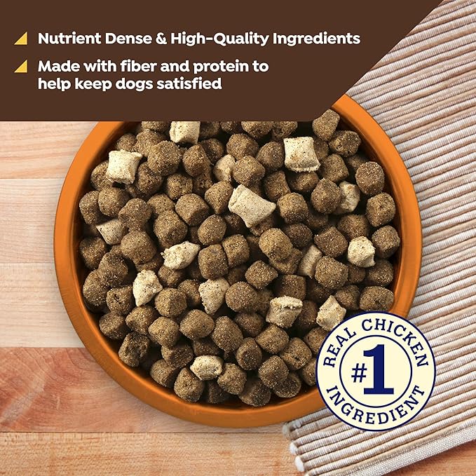 Nature's Recipe Dry Dog Food with Freeze Dried Chicken Bites, Chicken, Barley & Brown Rice Recipe 3.5 lb Bag (Pack of 4)