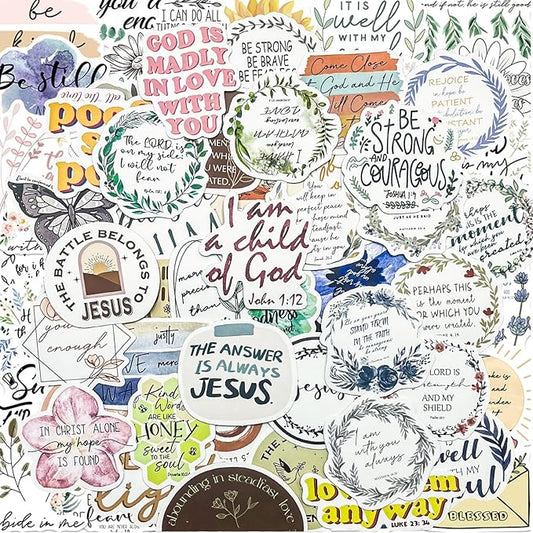 50Pcs Flower Stickers, Inspirational Retro Stickers for Tumbler Cup Water Bottle Laptop Phone Case Scrapbooking Skateboard Teens Aldult Kids