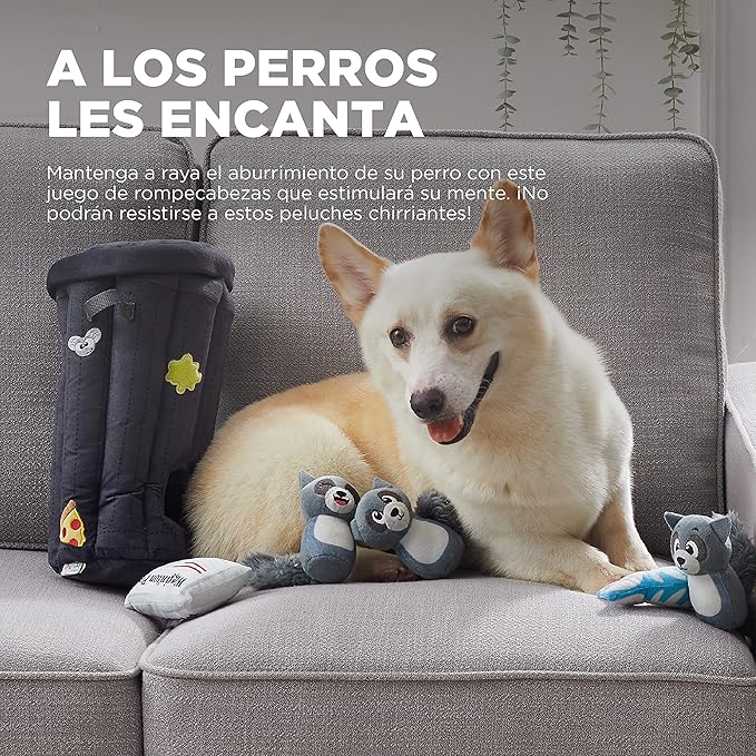 Outward Hound Hide A Raccoon Plush Dog Toy Puzzle